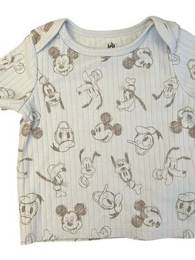 Disney Baby Mickey Mouse & Friends Ribbed Short Sleeve T-Shirt 12M